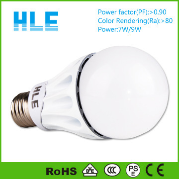 9W led bulb lighting for indoor warm white 900lm IP65