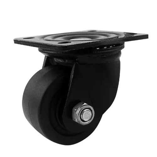 75 mm schwarzes Nylon-Caster-Rad mit doppelt tragend