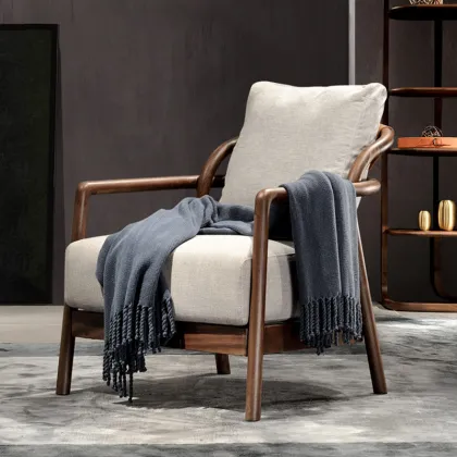 North American Black Walnut Solid Wood Leisure Chair