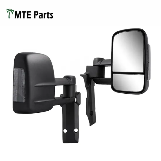 Electric Black Towing Mirrors for Toyota Land Cruiser 70, 75, 78, 79 Series (FJ75, FJ79) 1984-2018 RHD Rear View Mirror with Signal