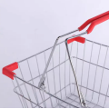 Cesta de alambre de metal de compras de supermercado