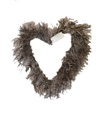 Popular fashion natural handicraft heart rattan wreath