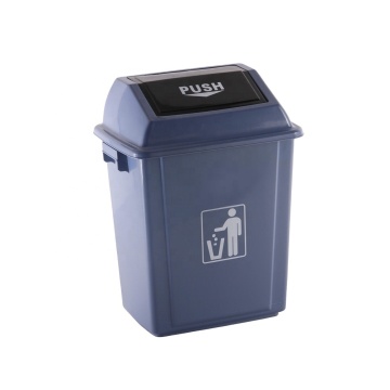 40L Wide Opening Push-Type Recycled Plastic Trash Can