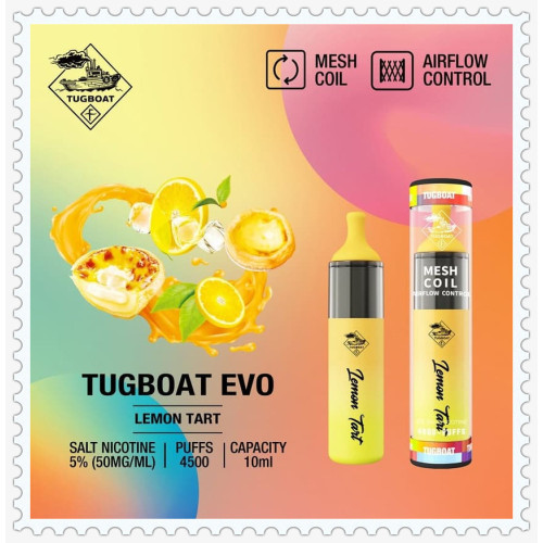 Pod Disposable Pod Tugboat Evo a frappé 4500 bouffées