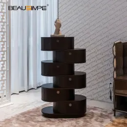 Luxury Rotating Curved Art Cabinet