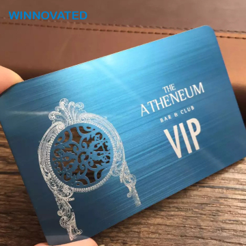 Luxury Blue Metal Printing Stainless Steel Gift Cards