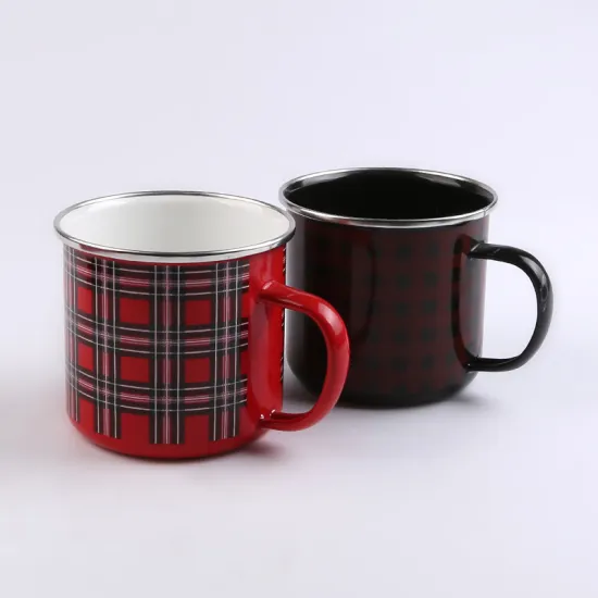 Special Design Custom Logo Enamel Camping Coffee Mug