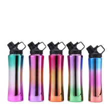 Oblique mouth cycling plastic water bottle