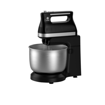 300W 5-Speed Stand Electric Egg Beater & Kitchen Mixer with Stainless Steel Mixing Bowl for Sale