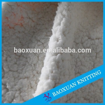 370gsm white polyester sherpa fleece fabric