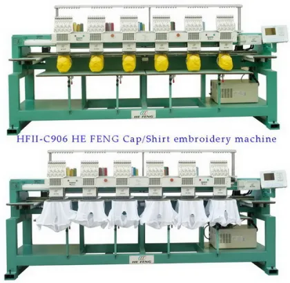 High speed  6 heads computerized embroidery machine barudan embroidery machine type