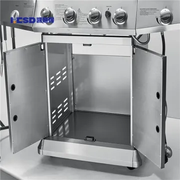 Stainless Steel Smokeless BBQ Grill Garden Gas BBQ Grill with Side Burner Commercial Party Gas BBQ Grill