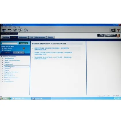 Vehicle Diagnostics Software Mitchell Ondemand 5 With Search Capability