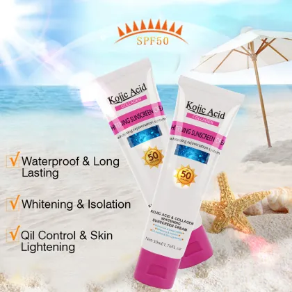 Organic Face Sunscreen with Kojic Acid Whitening Sunblock
