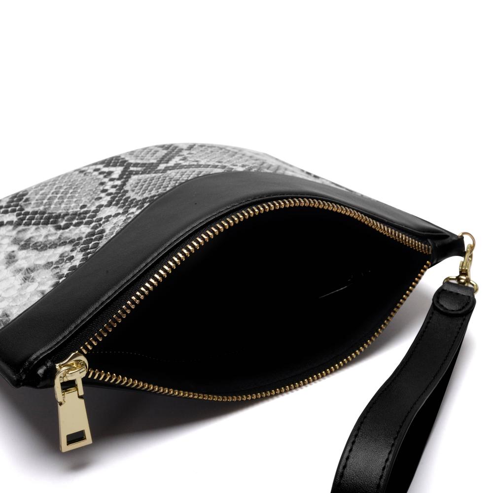 Fashion Trendy Women&#39;s Snakeskin Retro Retro Zipper Sac