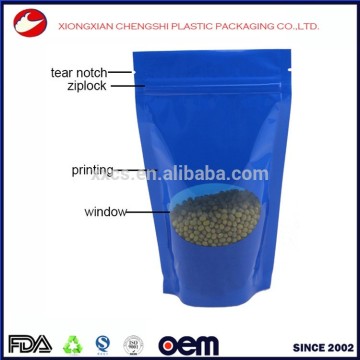 Food pack resealable stand up pouches with zipper
