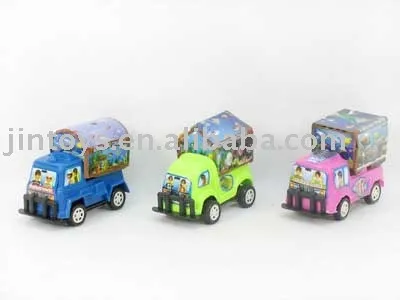 Plastic Toy, Pull Back Car with 3 Different Colors