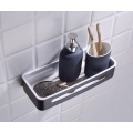 Organizador de pared de la pared de la ducha de baño negro mate