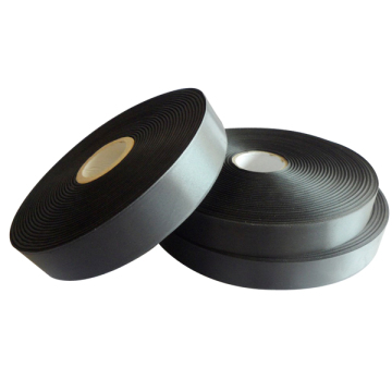 Double face slit edge polyester satin ribbon black