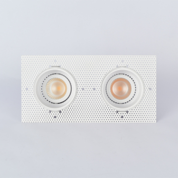 Antiglare Recessed Aluminum Downlight 3 Colour IP44 COB Downlight Housing for Bathroom