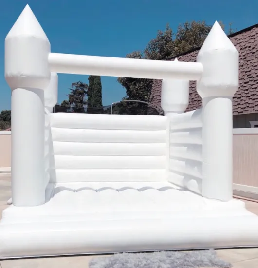 Pure White 13x13ft Inflatable Wedding Bouncer Trampoline Jumping Bouncy Castle