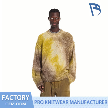 Sweater Crewneck Campuran Tundra Ombre Mohair