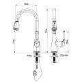 Faucet dapur mixer wastafel tarik-turun