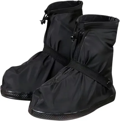 Collapsible Reusable Waterproof Rain Shoe Cover for Non-Slip Riding