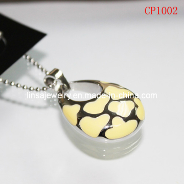 Newest Style Yellow Burnish Glue Stainless Steel Pendant Jewelry