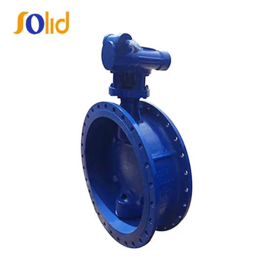 BS EN593, PN10 Double flange butterfly valve, eccentric type DN1100