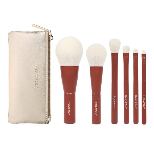 Mini Jam Red Makeup Brush Set 6pieces