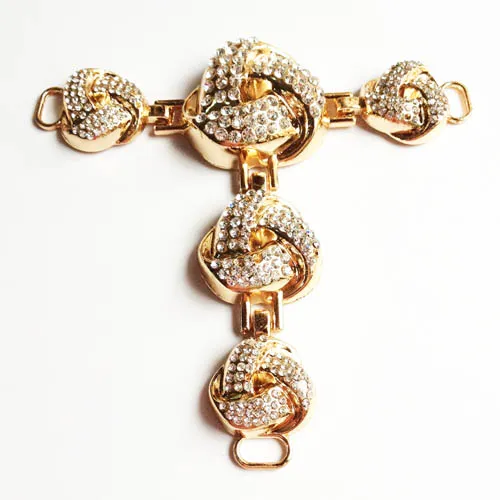 New T-Strap Sandal Trim with Rhinestone Embellished