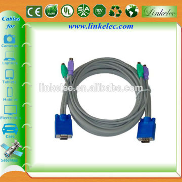 2M VGA monitor LCD PS2 KVM Cable for keyboard mouse