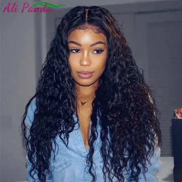 wholesale Honey Blonde Short Human Hair Wigs Brazilian  Lace Front Wigs Water Wave Wigs For Black Women
