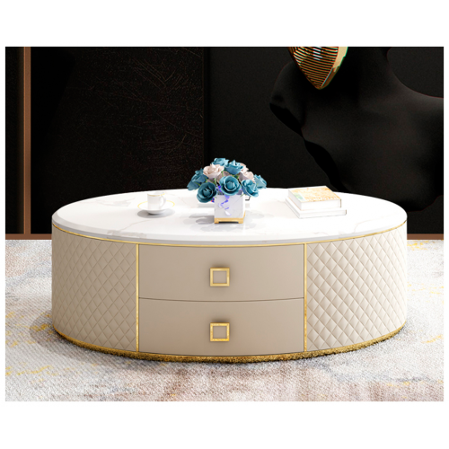 Modern design luxury fancy marble top coffee table