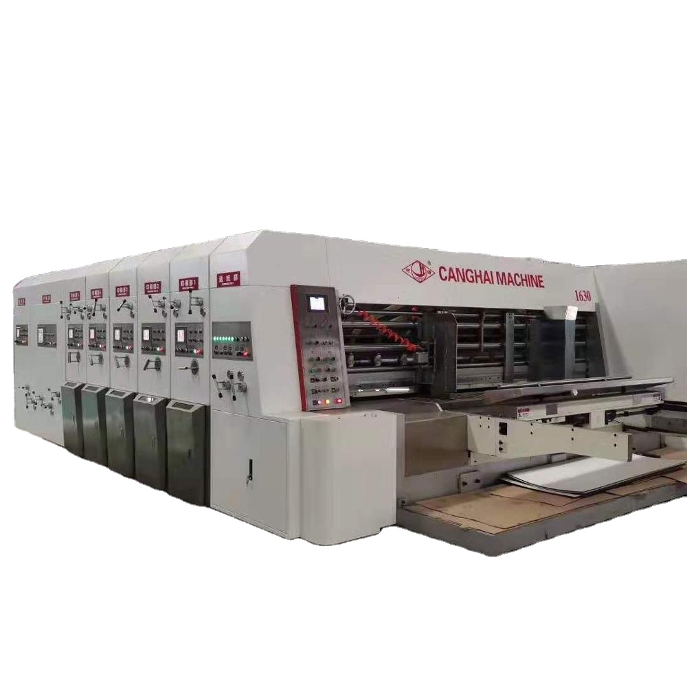 Auto carton printing slotting folding gluing machine