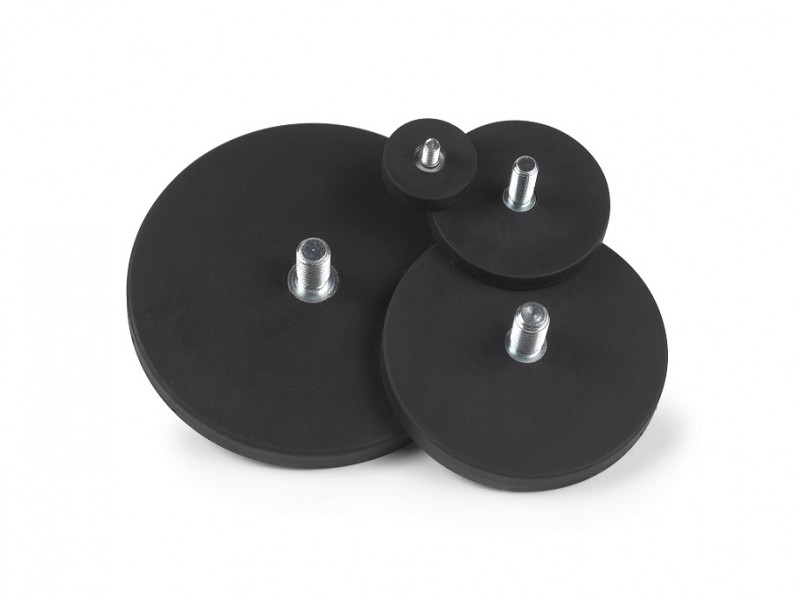 D22 D43 D66 D88 Rubber coated pot magnet with Screw Threaded