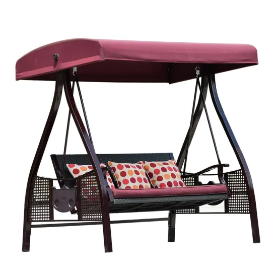 Outdoor Garden 3 Seater Swing Chair - Hanging Swing Chair Bed for Patio and Garden