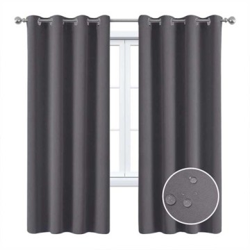 Silver Wave Line Printed blackout Curtains
