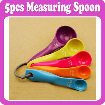 5pcs/Lot Measuring Spoons Size 15ml,7.5ml,5ml,2.5ml,1ml A Must Baking Tools