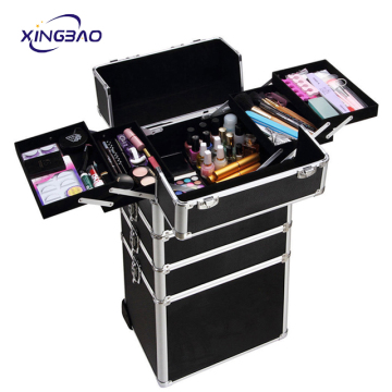 4-in-1 Rolling Case Cosmetic Box Makeup Hairdresser Kit
