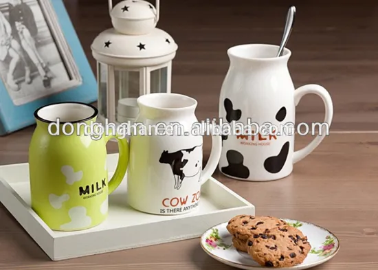 ceramic Milk mug coffee mug with spoon