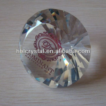 Nice crystal diamond with engraved logo for gift