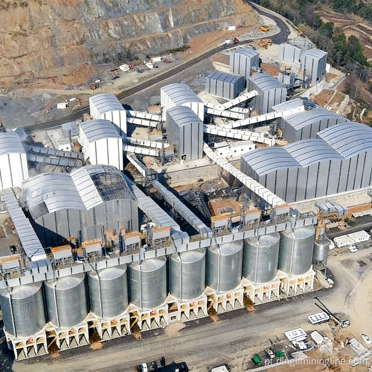 Linha de produção de areia e cascalho 4M TPA Dolomita