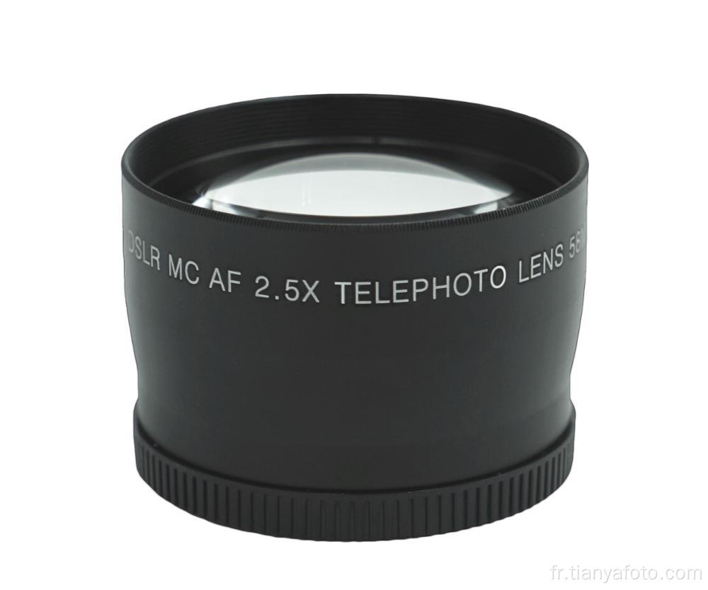 Objectif grand angle 49-58 mm 0,45x + téléobjectif 2,5x