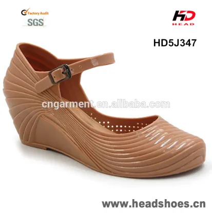 High heel plastic pvc sandals for women jelly sandals