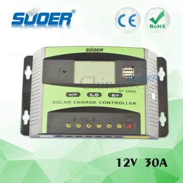 Suoer PWM Solar Controller 12V 30A Solar Charger Controller 30A Solar Regulator