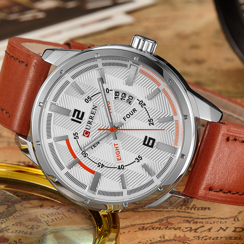 Leather Business Date Quartz Men Watches Leather Business Date Quartz Men Watches
