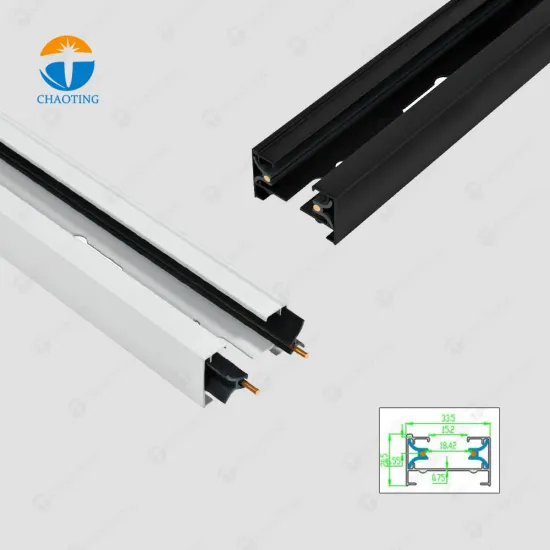 Modern Aluminum 2-Wire Rail LED Lighting System for Commercial Ceilings