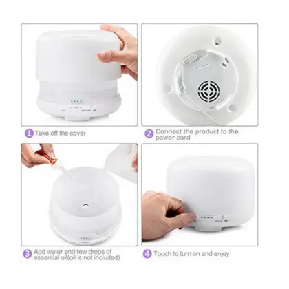 White Ultrasonic Aroma Essential Oil Diffuser 500ml